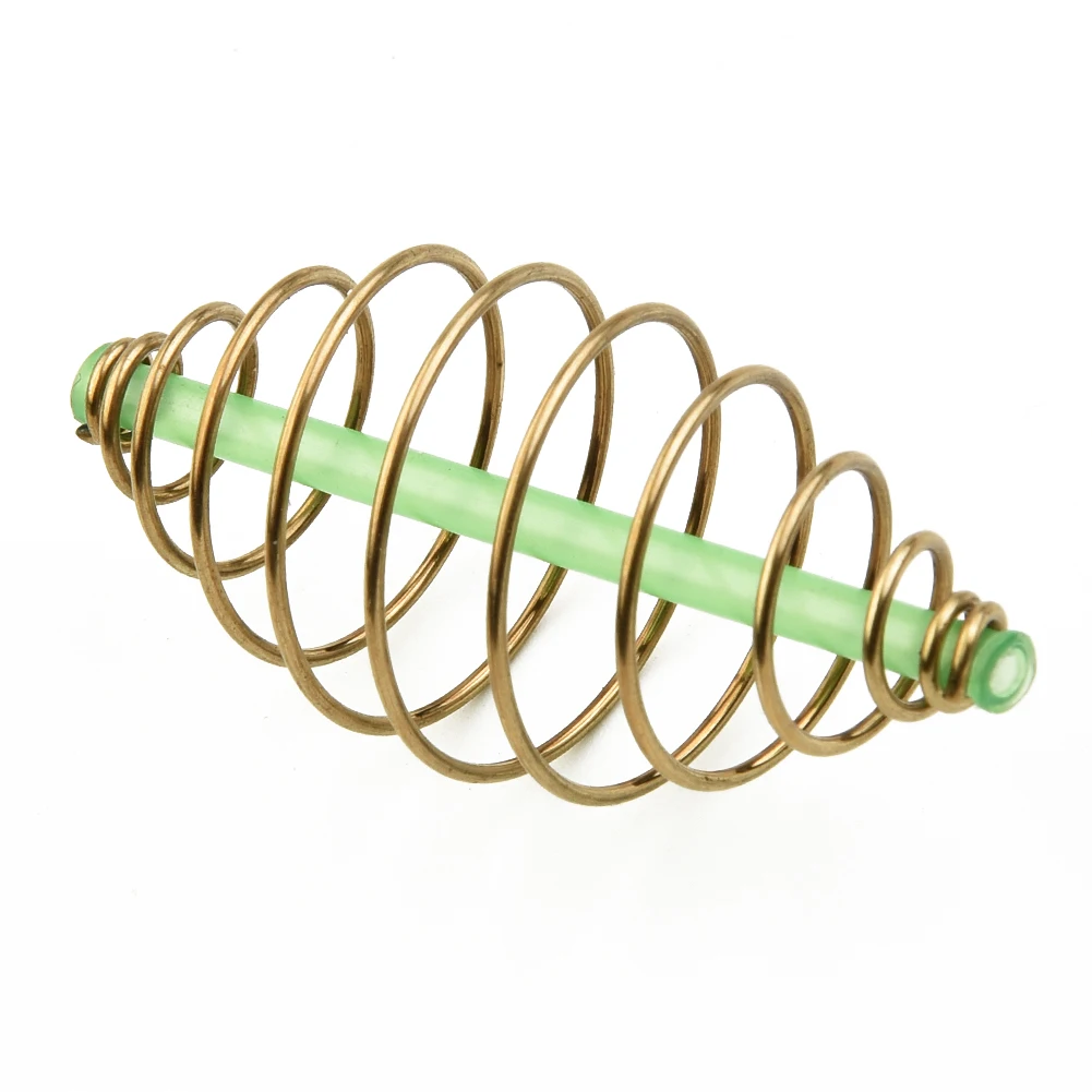 10pcs 2/3.3/4.5/5.5cm Carp Fishing Spring Feeder Fishing Bait Cage For Carp Fishing Fresh & Saltwater Inline Method Feeder Acces