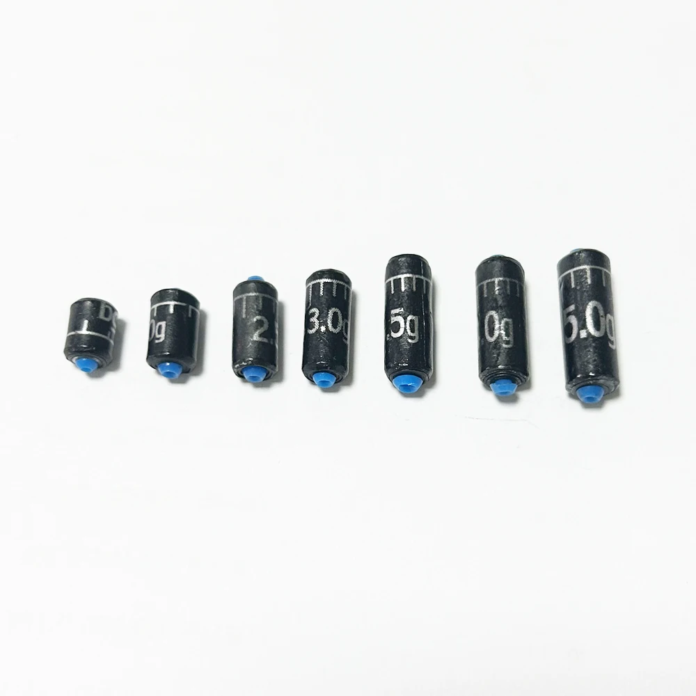 DNDYUJU 25-130pcs/box Lead Sinker Fishing Ruler Lead Set Quick Replace 1.5g-5.0g Weight Sinkers Fishing Accessories Tackle Pesca