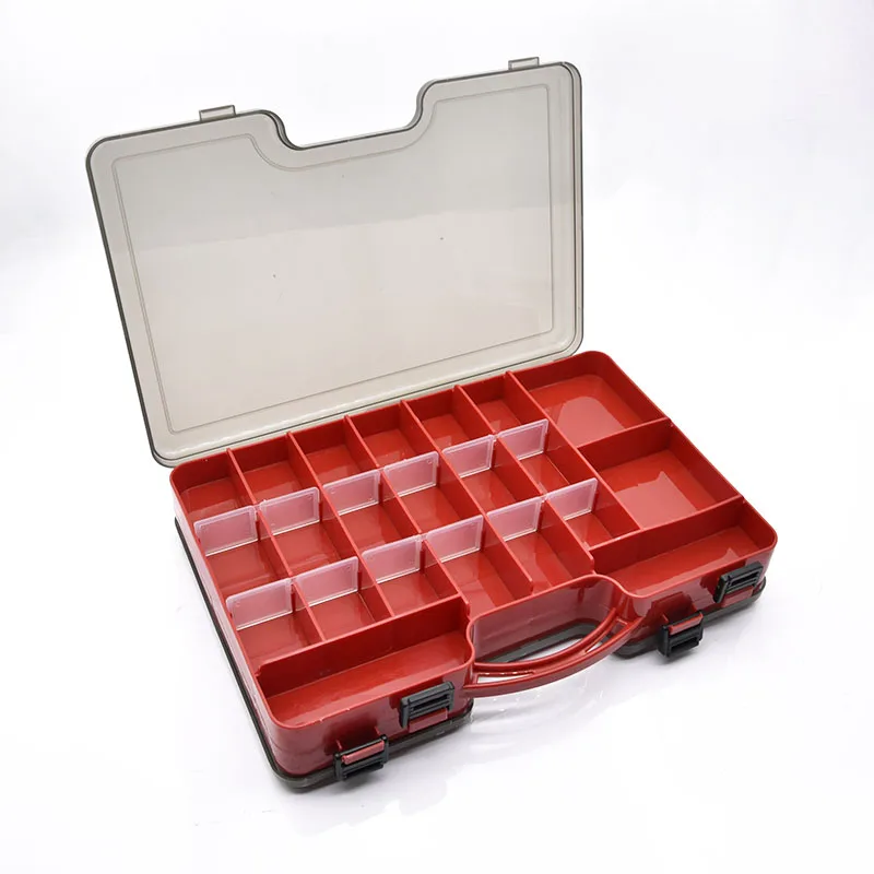 Double Sided Fishing Tackle Box Fishing Accessories Tool Storage Boxes Fish Hook Lure Fake Bait Boxes For Carp Fishing Goods