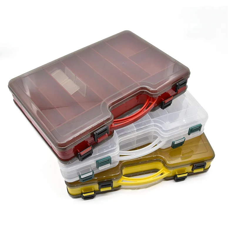 Double Sided Fishing Tackle Box Fishing Accessories Tool Storage Boxes Fish Hook Lure Fake Bait Boxes For Carp Fishing Goods