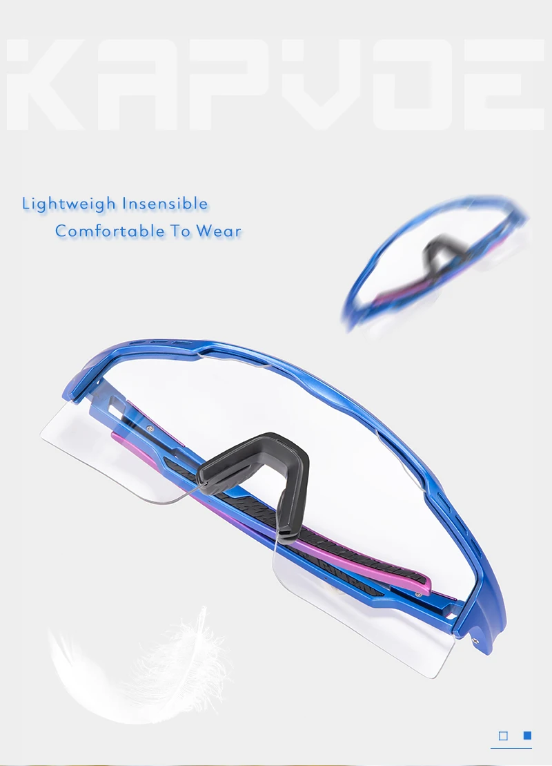 Photochromic Sunglasses UV400 Bike Bicycle Glasses Men's Blue Sports Woman Cycling Eyewear Outdoor MTB Glasses Bike Goggles