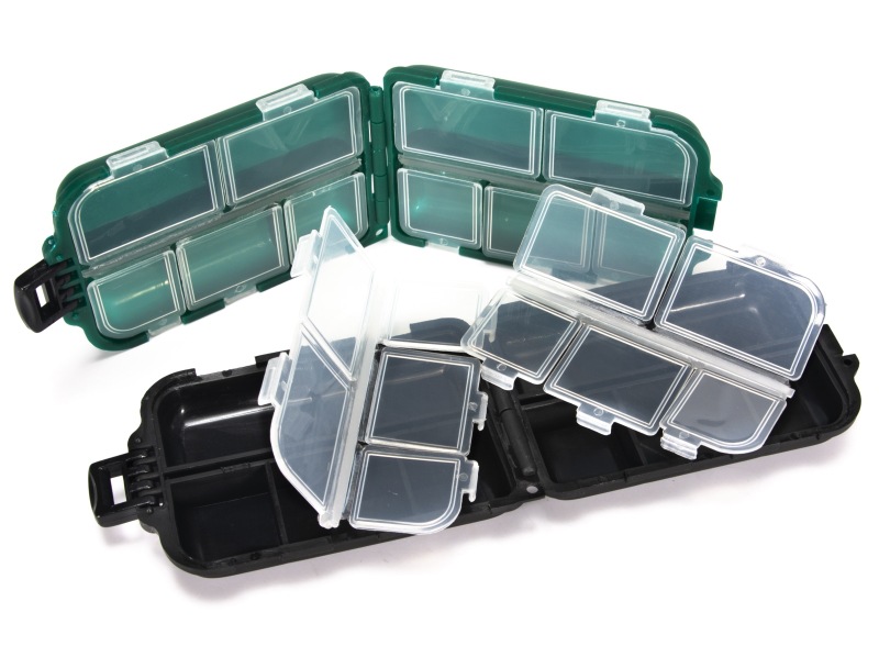 10 Grid Fishing Accessories Storage Box Luya Fishing Gear Divided Grid Bait Box Double-sided Fishing Group Accessories Box