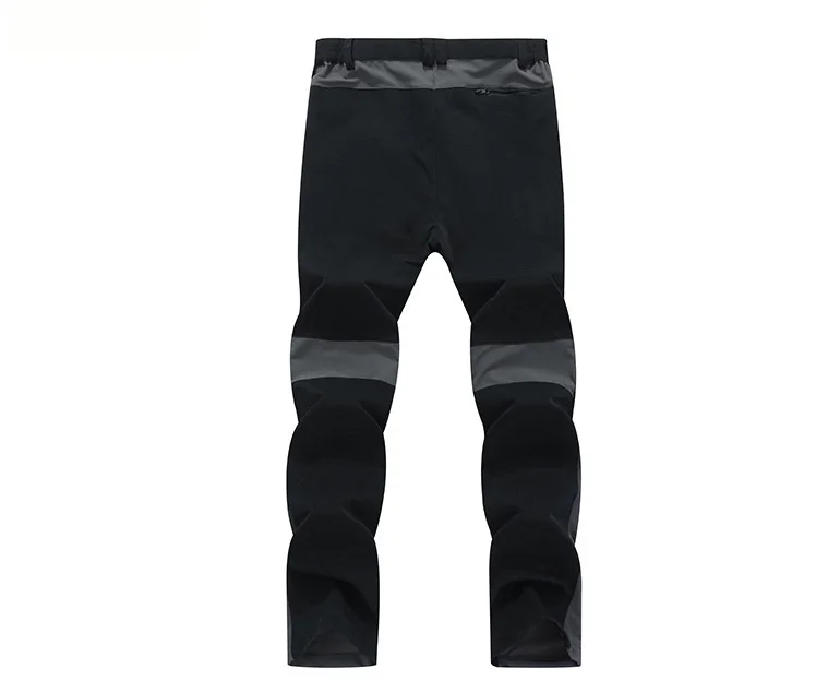 TRVLWEGO Men Summer Hiking Pants Wear-resistant Water Splash Prevention Quick Dry UV Proof Elastic Thin Camping Trousers