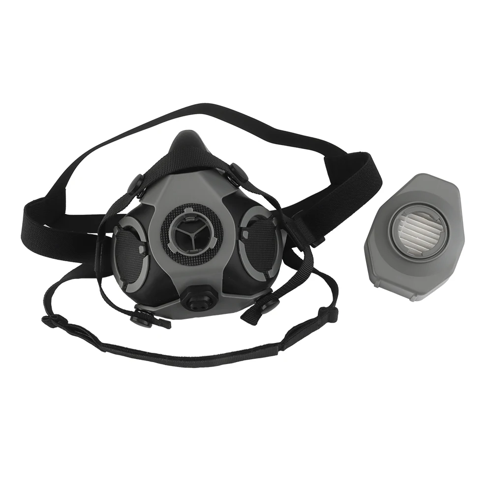 SOTR Mask Special Tactical Respirator Gas Mask Half Face for Militar Paintball Airsoft CS Cosplay HEPA Filtration Particulat