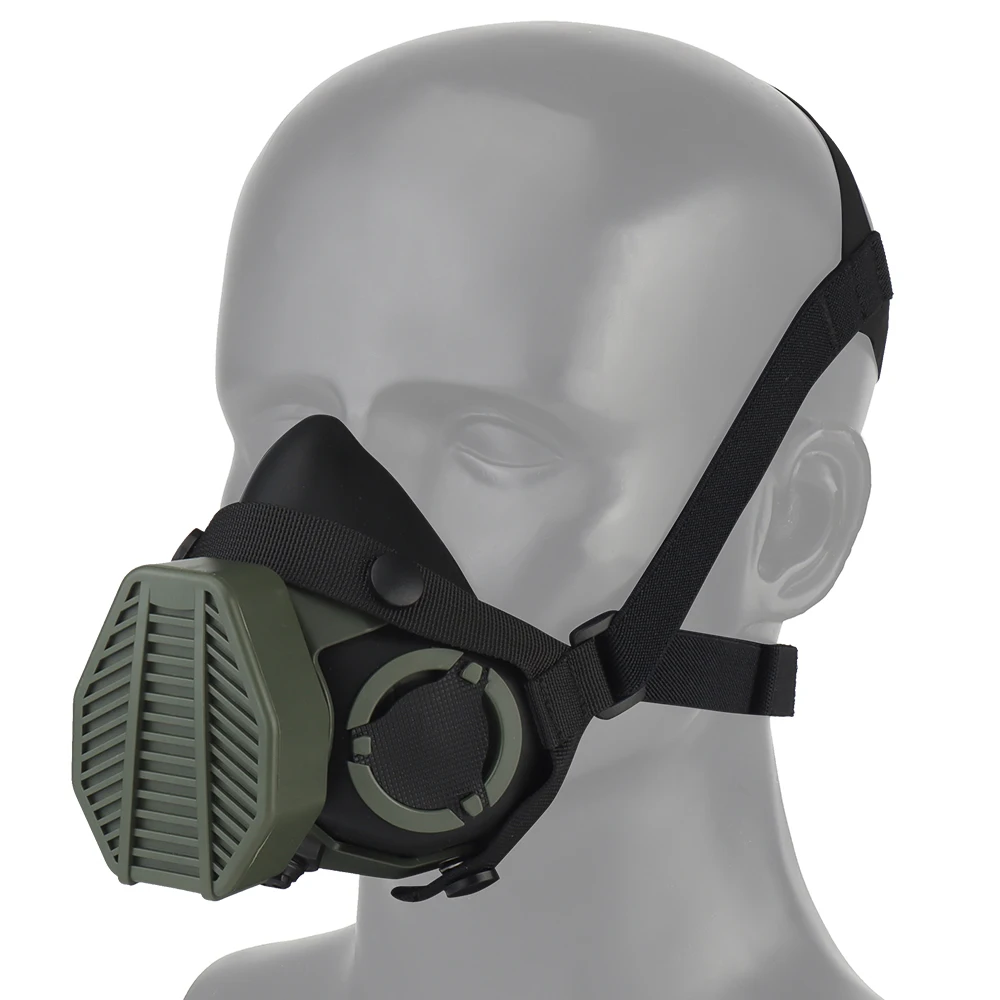 SOTR Mask Special Tactical Respirator Gas Mask Half Face for Militar Paintball Airsoft CS Cosplay HEPA Filtration Particulat