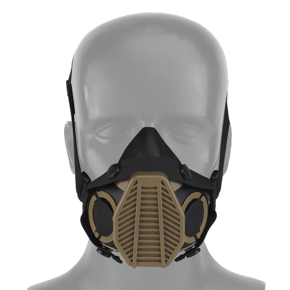 SOTR Mask Special Tactical Respirator Gas Mask Half Face for Militar Paintball Airsoft CS Cosplay HEPA Filtration Particulat