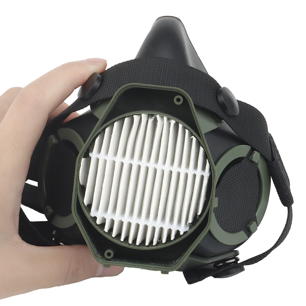 SOTR Mask Special Tactical Respirator Gas Mask Half Face for Militar Paintball Airsoft CS Cosplay HEPA Filtration Particulat