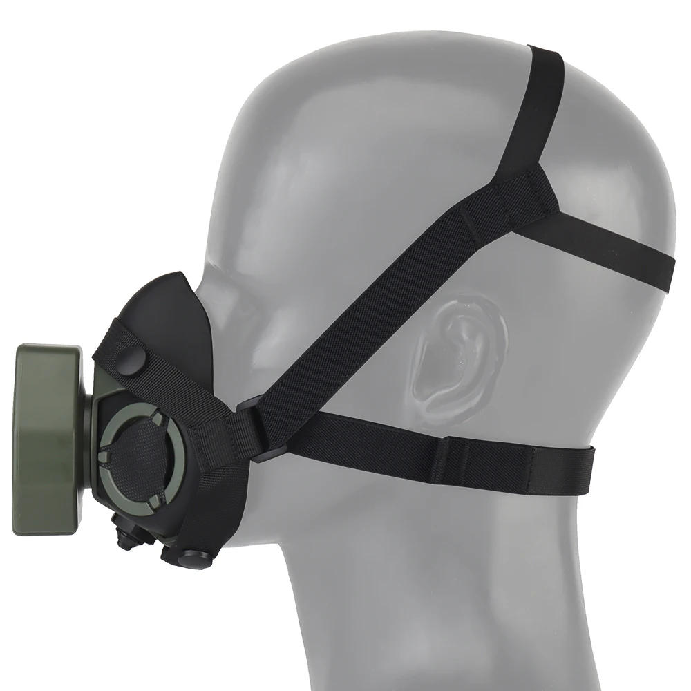 SOTR Mask Special Tactical Respirator Gas Mask Half Face for Militar Paintball Airsoft CS Cosplay HEPA Filtration Particulat