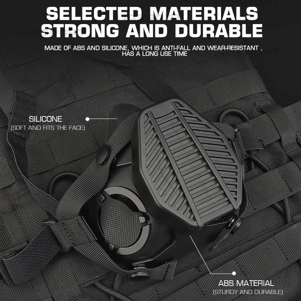SOTR Mask Special Tactical Respirator Gas Mask Half Face for Militar Paintball Airsoft CS Cosplay HEPA Filtration Particulat