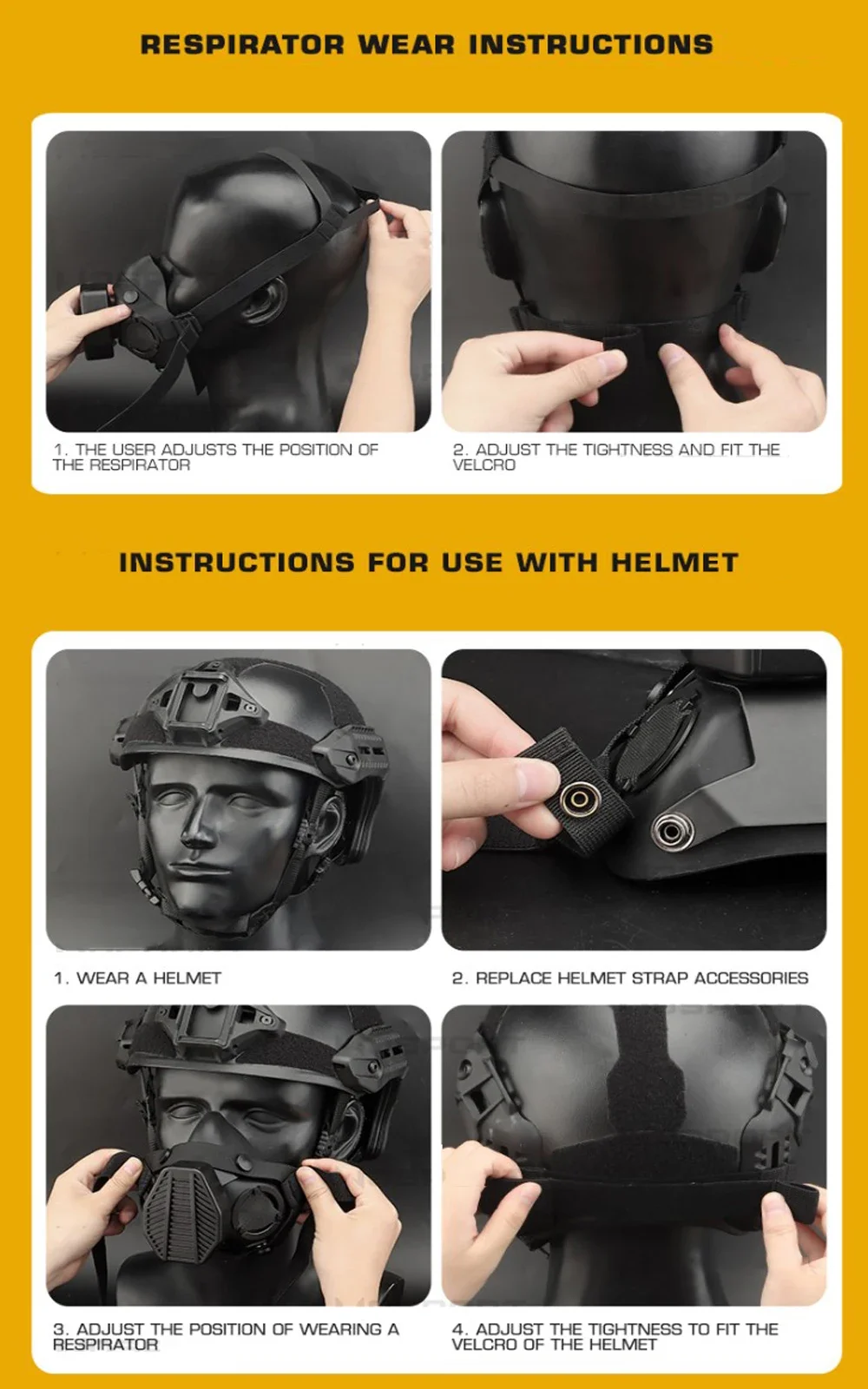 SOTR Mask Special Tactical Respirator Gas Mask Half Face for Militar Paintball Airsoft CS Cosplay HEPA Filtration Particulat