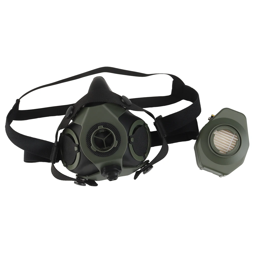 SOTR Mask Special Tactical Respirator Gas Mask Half Face for Militar Paintball Airsoft CS Cosplay HEPA Filtration Particulat
