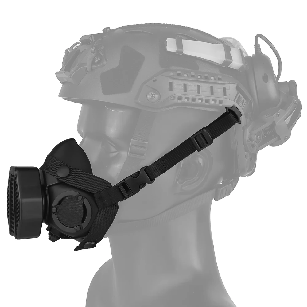 SOTR Mask Special Tactical Respirator Gas Mask Half Face for Militar Paintball Airsoft CS Cosplay HEPA Filtration Particulat