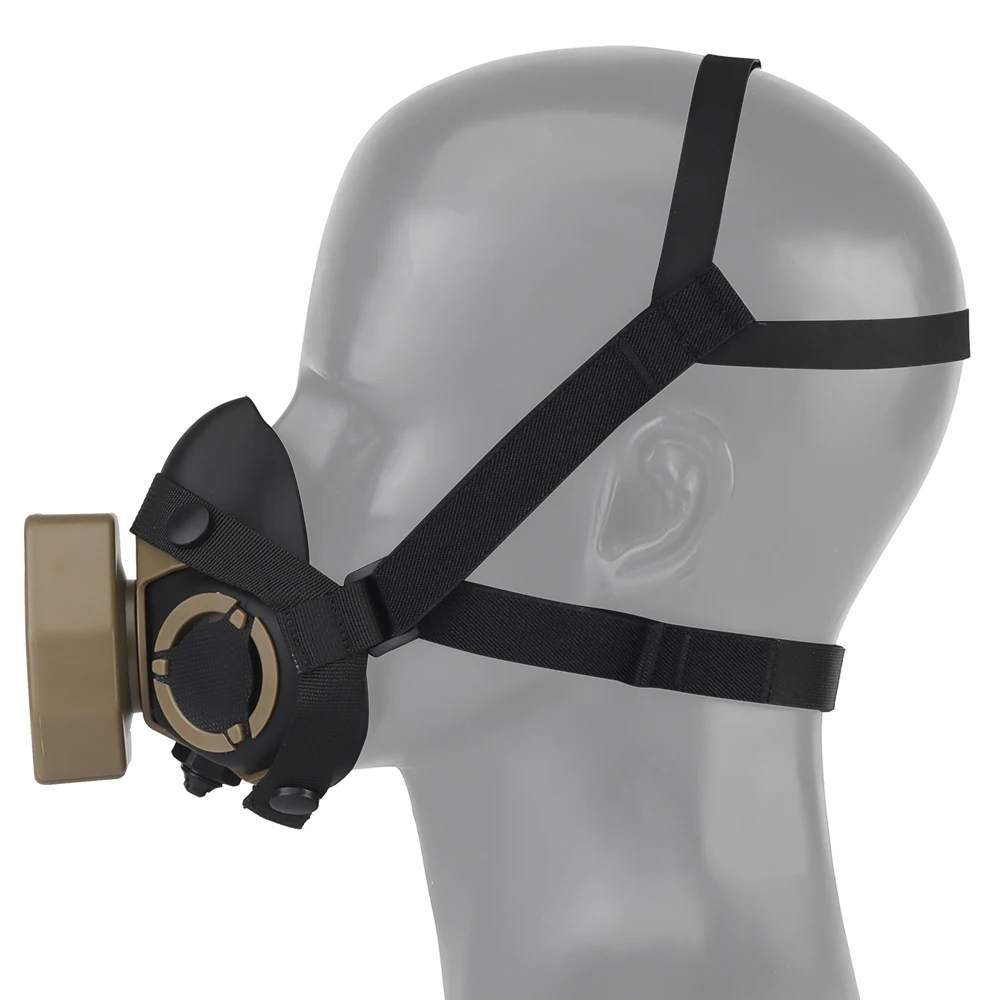 SOTR Mask Special Tactical Respirator Gas Mask Half Face for Militar Paintball Airsoft CS Cosplay HEPA Filtration Particulat