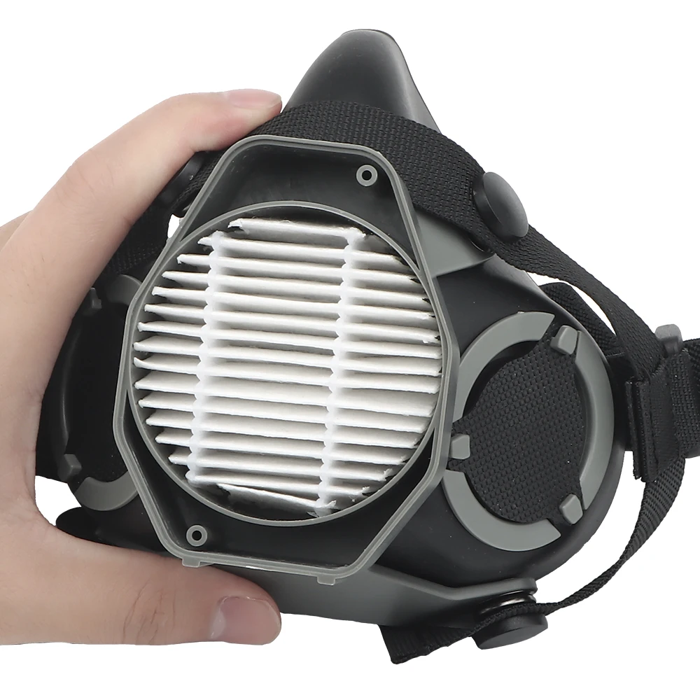 SOTR Mask Special Tactical Respirator Gas Mask Half Face for Militar Paintball Airsoft CS Cosplay HEPA Filtration Particulat