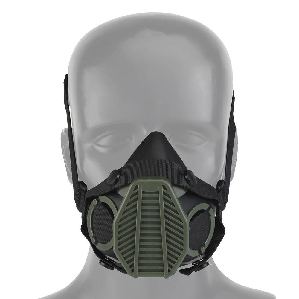 SOTR Mask Special Tactical Respirator Gas Mask Half Face for Militar Paintball Airsoft CS Cosplay HEPA Filtration Particulat