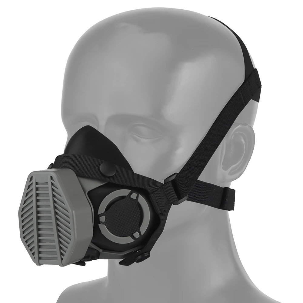 SOTR Mask Special Tactical Respirator Gas Mask Half Face for Militar Paintball Airsoft CS Cosplay HEPA Filtration Particulat