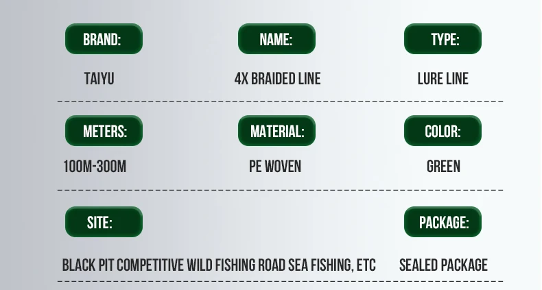 TAIYU 4 Strands 200M PE Braided Fishing Line 19LB-70LB Japan Durable Multifilament Fishing Line Super Smooth Carp Fishing Line