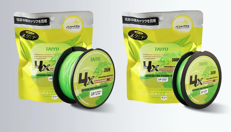 TAIYU 4 Strands 200M PE Braided Fishing Line 19LB-70LB Japan Durable Multifilament Fishing Line Super Smooth Carp Fishing Line