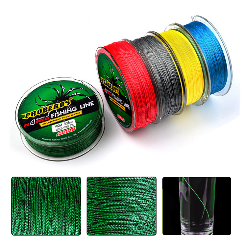 4 Strands Fishing Line Multifilament 6LB-100LB Japan PE Weave Multifilament Line Carp Fishing Japanese Braided Wire 100M PE Line