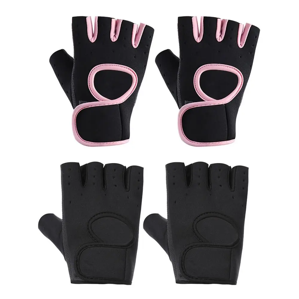 Women Men Fitness Gym Gloves Weightlifting Gloves Half Finger Breathable Non-slip Gel Pad Bodybuilding Training Dumbbells Gloves
