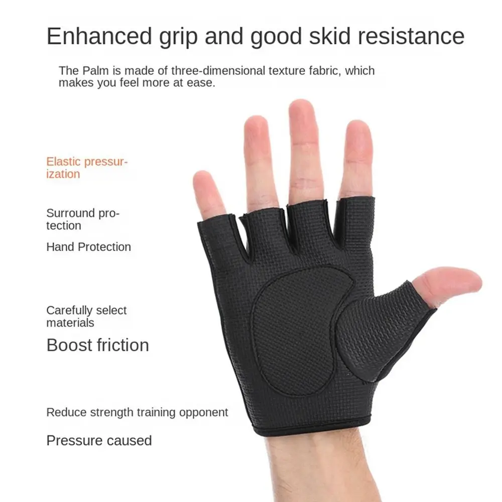 Women Men Fitness Gym Gloves Weightlifting Gloves Half Finger Breathable Non-slip Gel Pad Bodybuilding Training Dumbbells Gloves