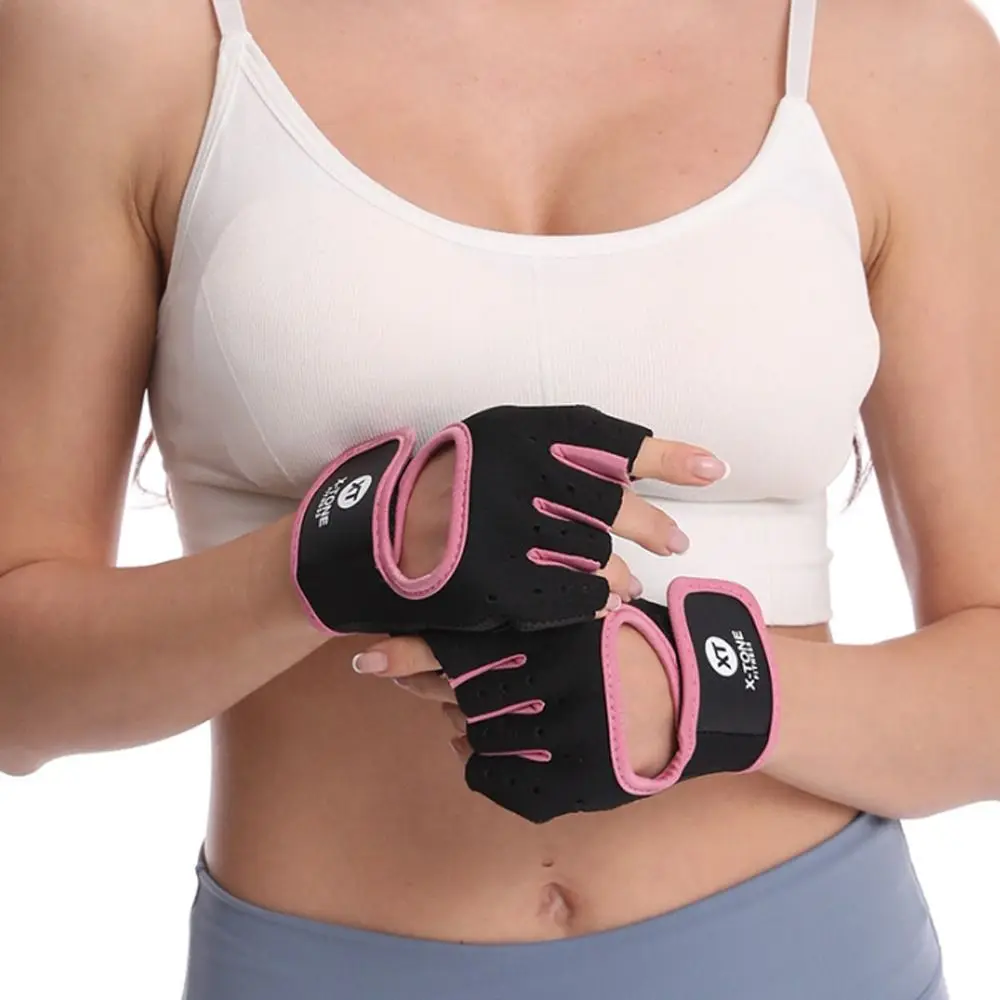 Women Men Fitness Gym Gloves Weightlifting Gloves Half Finger Breathable Non-slip Gel Pad Bodybuilding Training Dumbbells Gloves