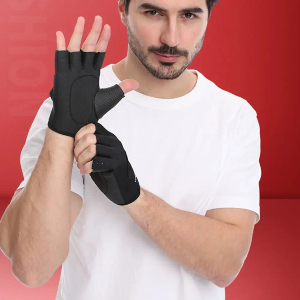 Women Men Fitness Gym Gloves Weightlifting Gloves Half Finger Breathable Non-slip Gel Pad Bodybuilding Training Dumbbells Gloves