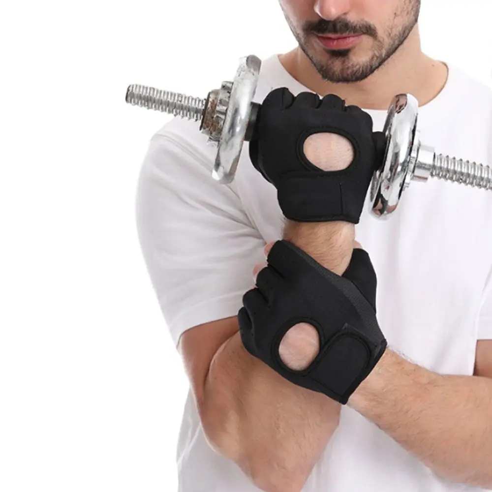 Women Men Fitness Gym Gloves Weightlifting Gloves Half Finger Breathable Non-slip Gel Pad Bodybuilding Training Dumbbells Gloves