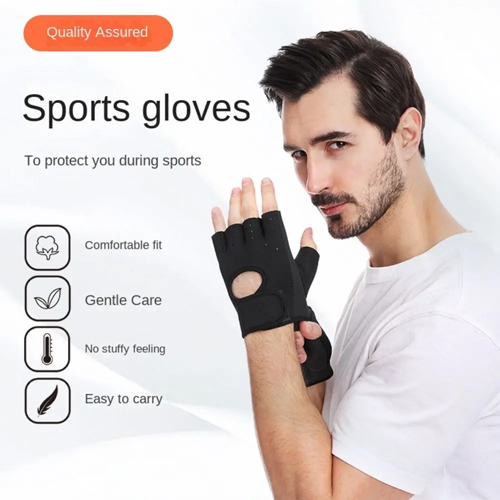 Women Men Fitness Gym Gloves Weightlifting Gloves Half Finger Breathable Non-slip Gel Pad Bodybuilding Training Dumbbells Gloves