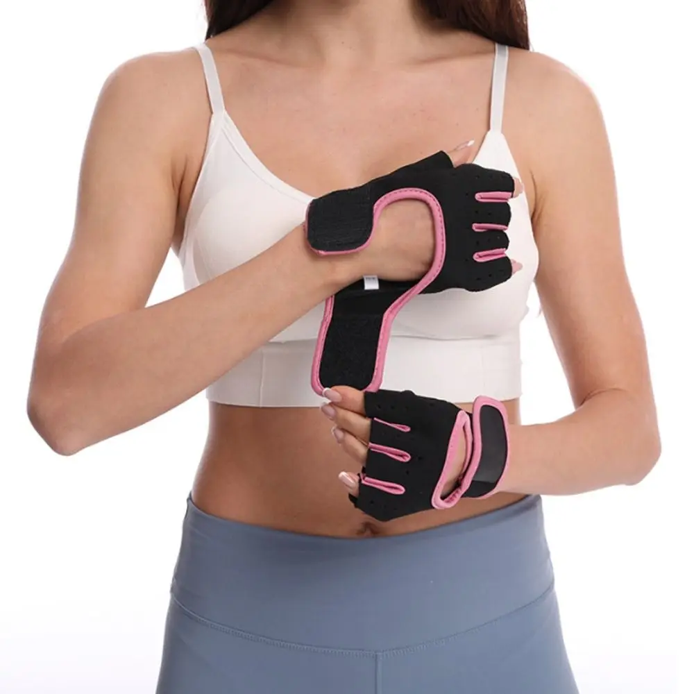 Women Men Fitness Gym Gloves Weightlifting Gloves Half Finger Breathable Non-slip Gel Pad Bodybuilding Training Dumbbells Gloves