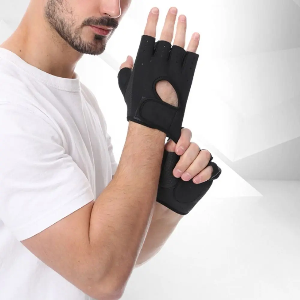Women Men Fitness Gym Gloves Weightlifting Gloves Half Finger Breathable Non-slip Gel Pad Bodybuilding Training Dumbbells Gloves