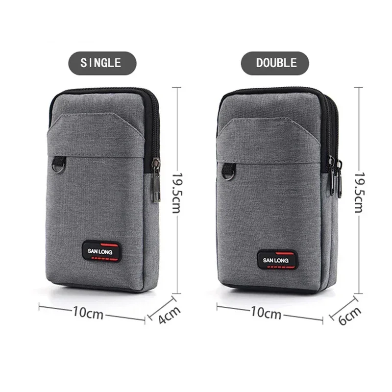 Waterproof Waist Bag Purse Single/double Layer Outdoor Waist Fanny Pack Men Phone Pouch Camping Hunting Tactical Bag with Belt