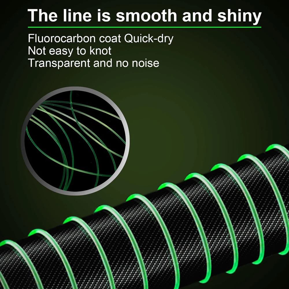 3000m Fishing Line 3LB-35LB Fluorocarbon Coating Treatment Process Carbon Surface Nylon Line for Freshwater Saltwater Fishing