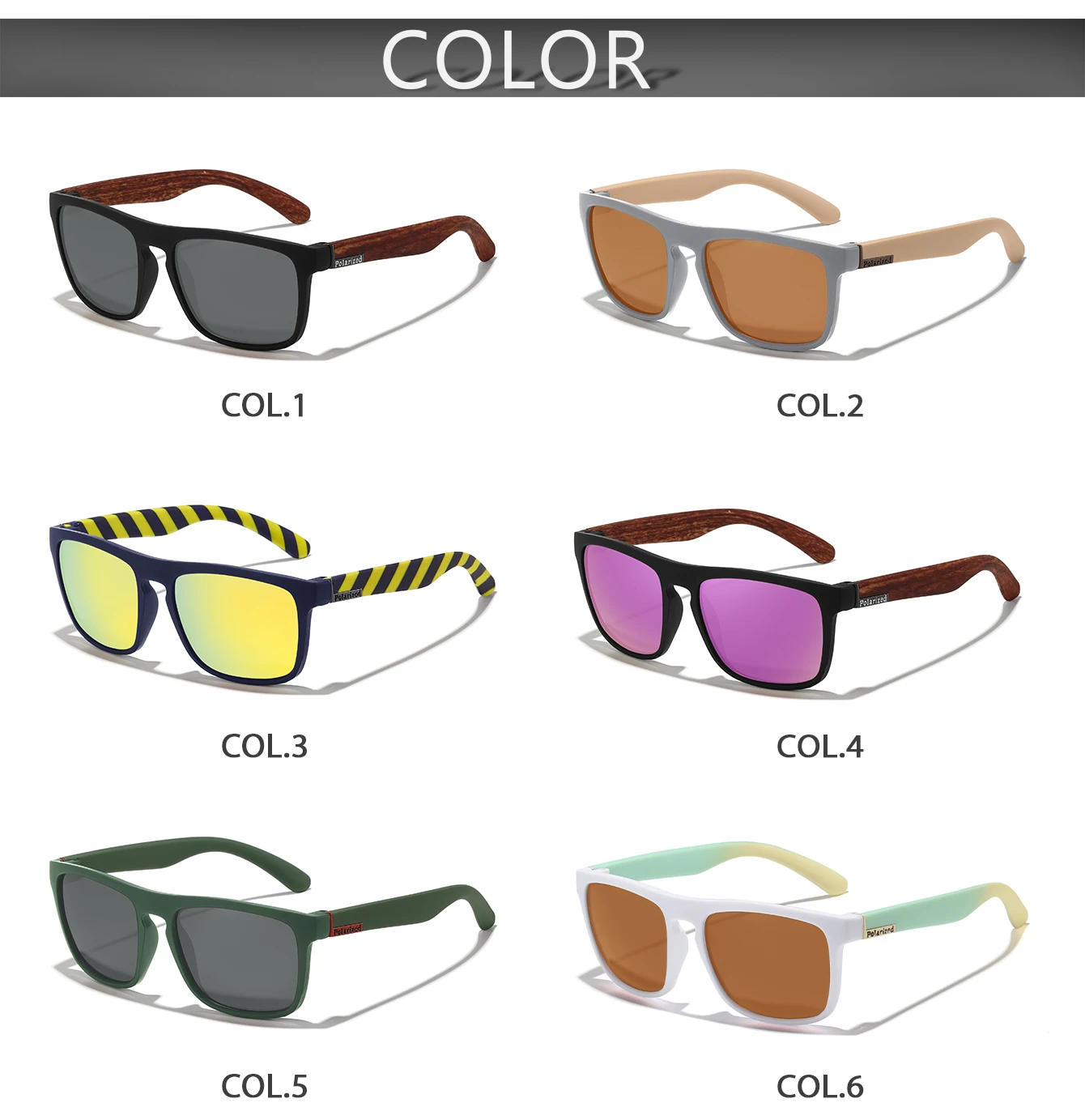 Fashion Polarized Color Changing Cycling Sunglasses Men Night Vision Car Driving Sunglass Dirt Bike Motorcycle Glasses