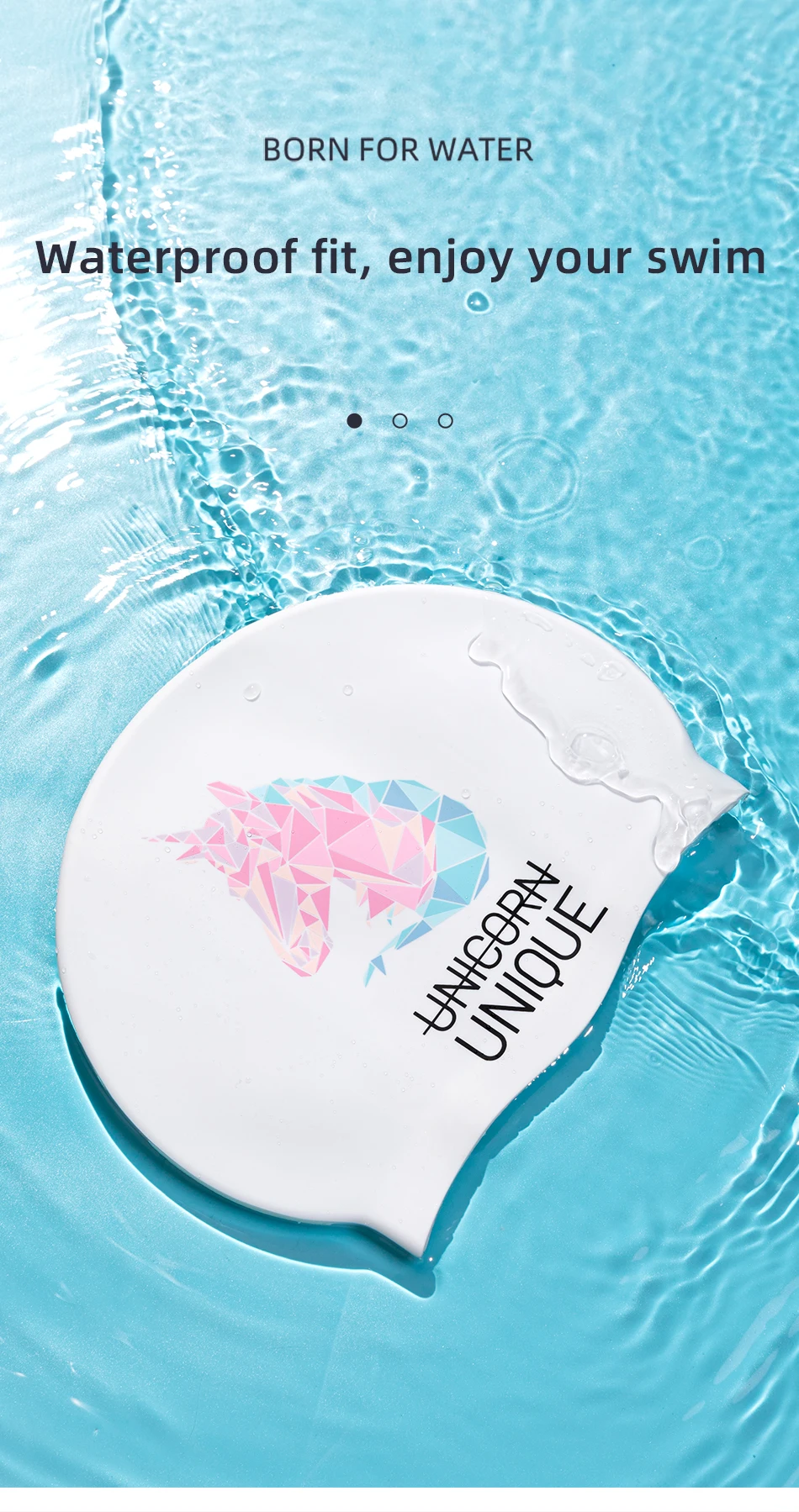 COPOZZ Water Sports Women Men Swimming Cap Ear Protect Long Hair Large Swim Pool Hat Professional Sports Waterproof Swim Cap