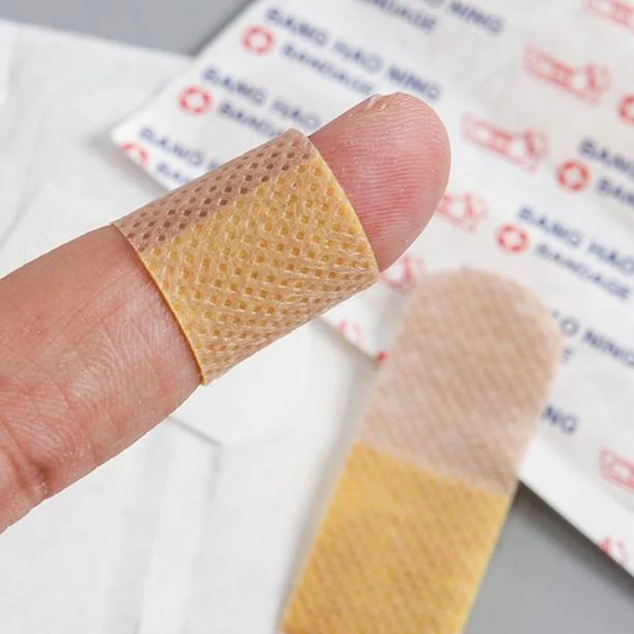 50/100Pcs Breathable Adhesive Plaster Cushion Bandage First Aid Gauze Pads for Sports Wrapping and Daily Minor Wound Care