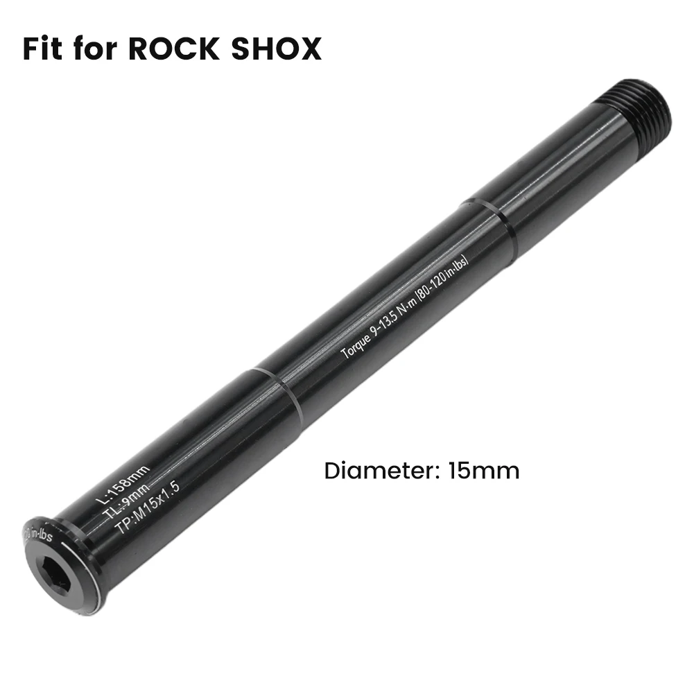 Mountain Bike Thru Axle 158mm Front Hubs Tube Boost Shaft for ROCK SHOX Front Fork 110*15mm Frame Road Bicycle Lever Accessories