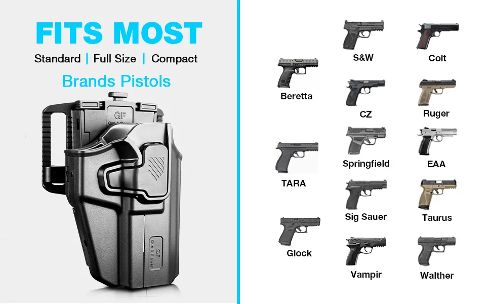 Universal OWB Holster for Canik/FN/Walther/Browning/S&W/Sarsilmaz/Girsan/Stoeger Right Hand And Left Hand