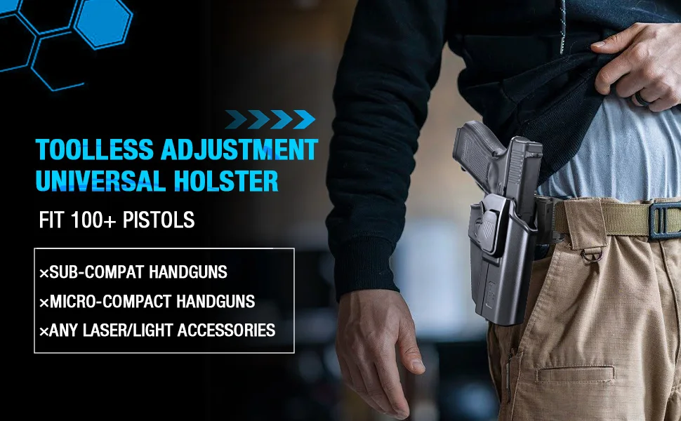 Universal OWB Holster for Canik/FN/Walther/Browning/S&W/Sarsilmaz/Girsan/Stoeger Right Hand And Left Hand