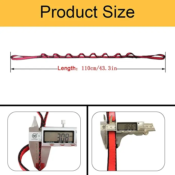 Yoga Fitness Belts Stretch Daisy Chains Extension Straps Durable Adjustable for Dance Outdoor Swing/Yoga Hammock/Climbing