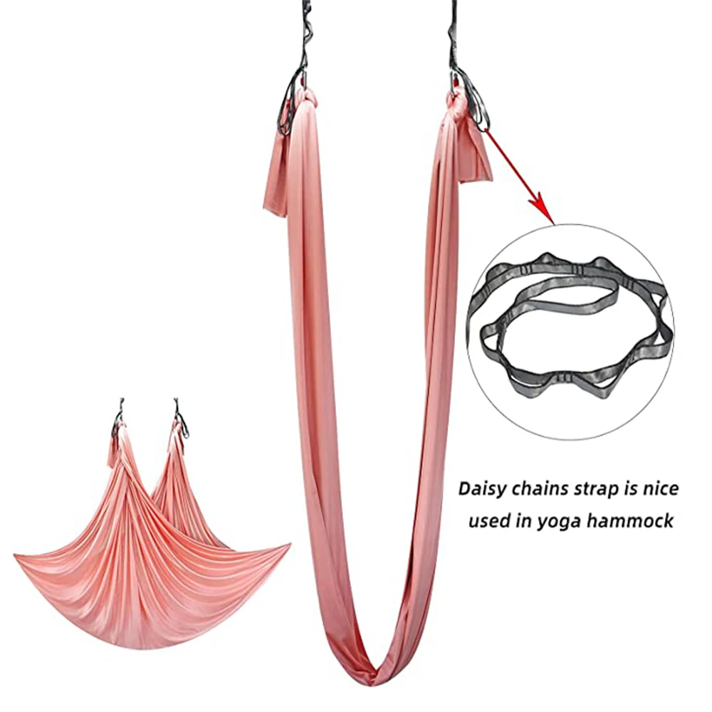 Yoga Fitness Belts Stretch Daisy Chains Extension Straps Durable Adjustable for Dance Outdoor Swing/Yoga Hammock/Climbing