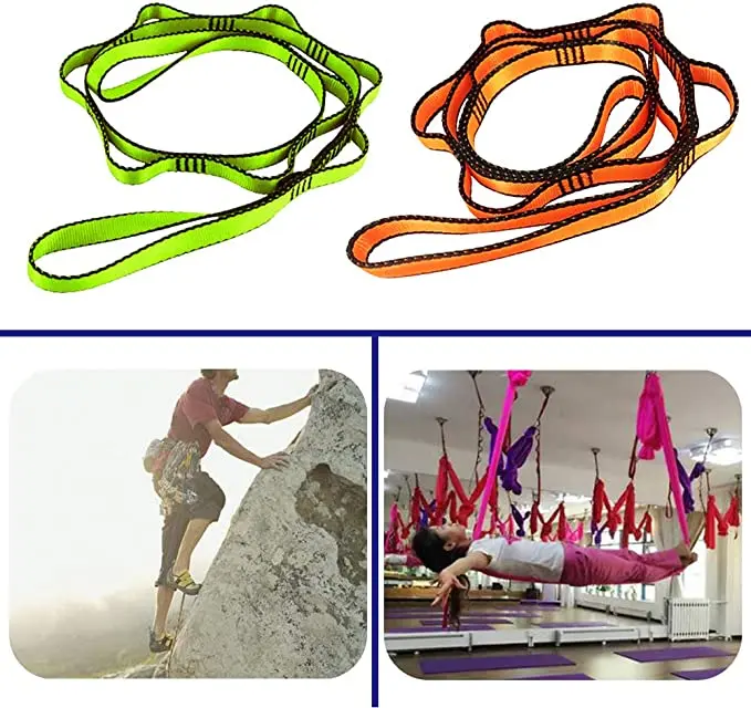 Yoga Fitness Belts Stretch Daisy Chains Extension Straps Durable Adjustable for Dance Outdoor Swing/Yoga Hammock/Climbing
