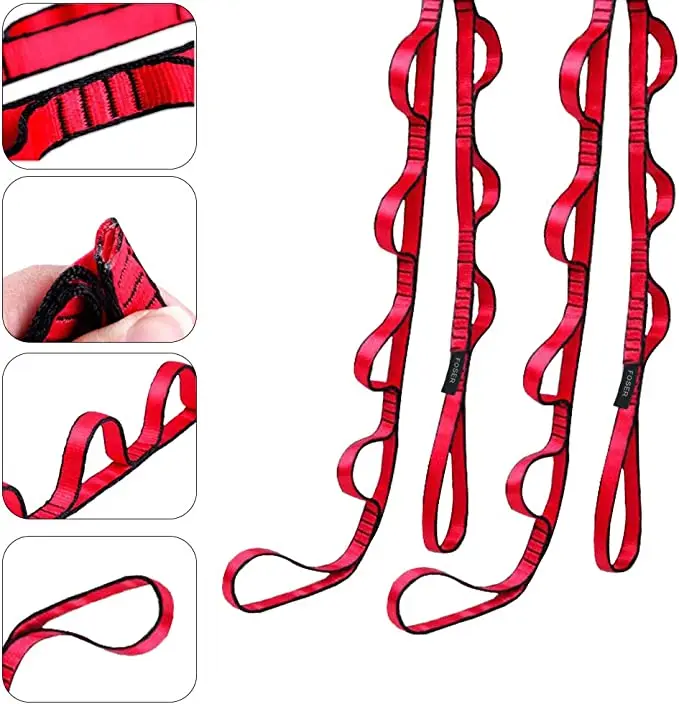 Yoga Fitness Belts Stretch Daisy Chains Extension Straps Durable Adjustable for Dance Outdoor Swing/Yoga Hammock/Climbing