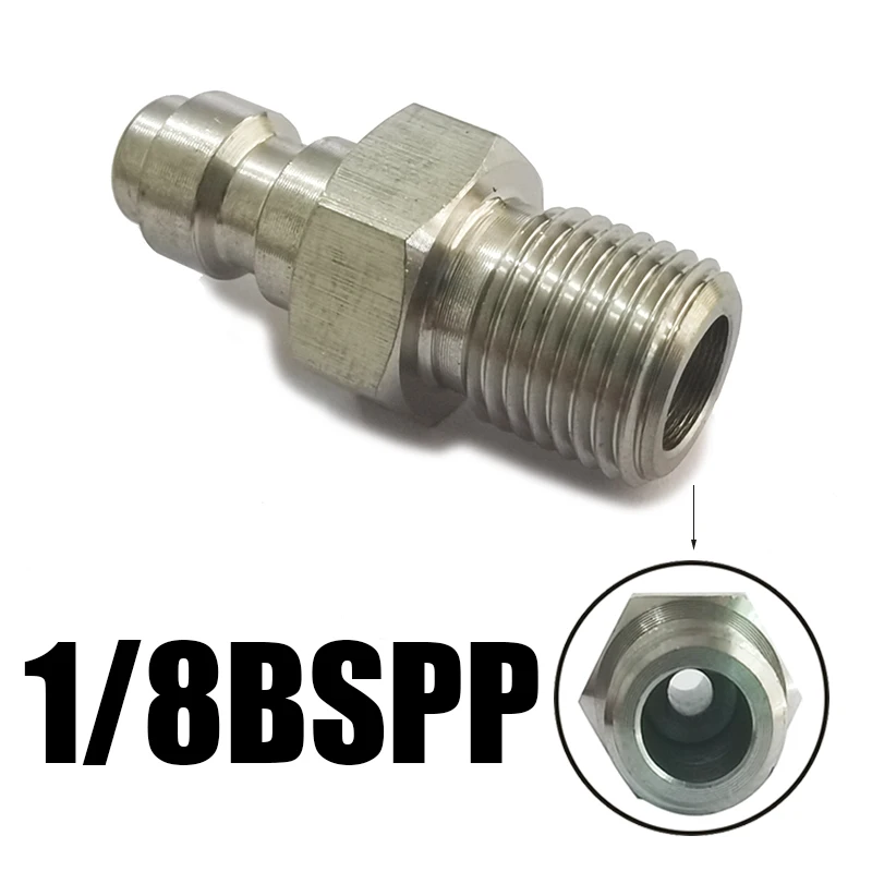 HPA Air 8mm Quick Disconnect Male Female Adaptor 8mm Fill Nipple High Pressure 1/8NPT 1/8BSP M10*1 M8*1 Stainless Steel