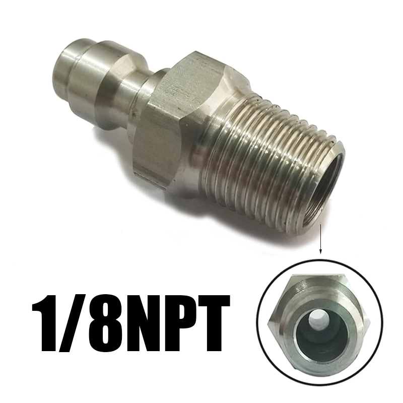 HPA Air 8mm Quick Disconnect Male Female Adaptor 8mm Fill Nipple High Pressure 1/8NPT 1/8BSP M10*1 M8*1 Stainless Steel
