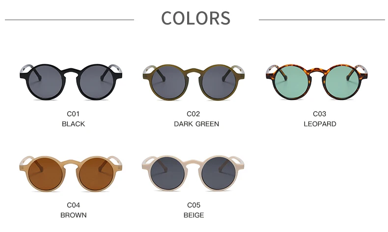 Small Round Cycling Sunglasses Men Women Vintage Brand Designer Black Sun Glasses Rivet Shades Female Ladies UV400