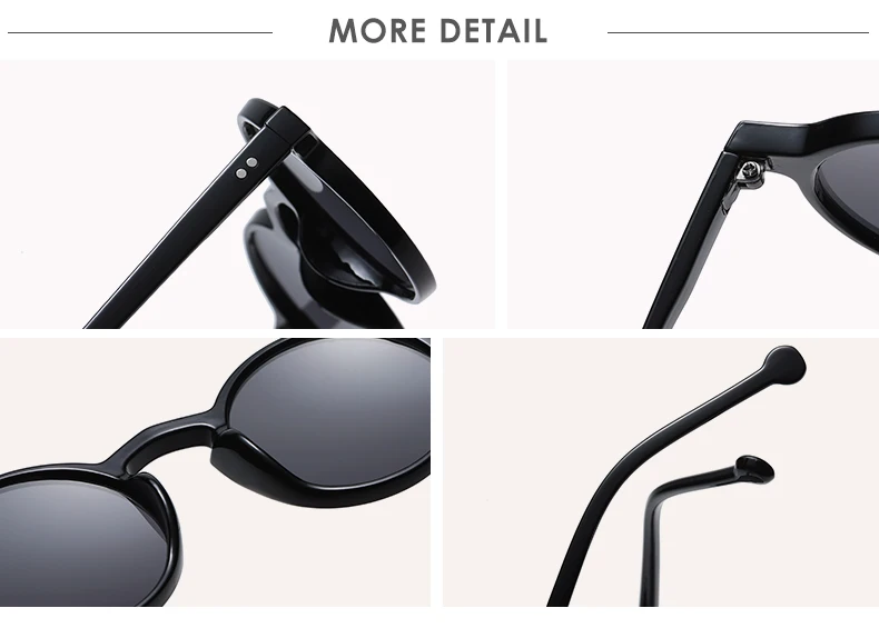Small Round Cycling Sunglasses Men Women Vintage Brand Designer Black Sun Glasses Rivet Shades Female Ladies UV400