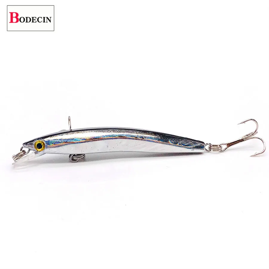 Wobbler Minnow Floating Hard Plastic Artificial Bait For Fishing Lure Tackle Bass 8cm 3d Eyes Topwater 2 Fish Hook Crankbait 1pc