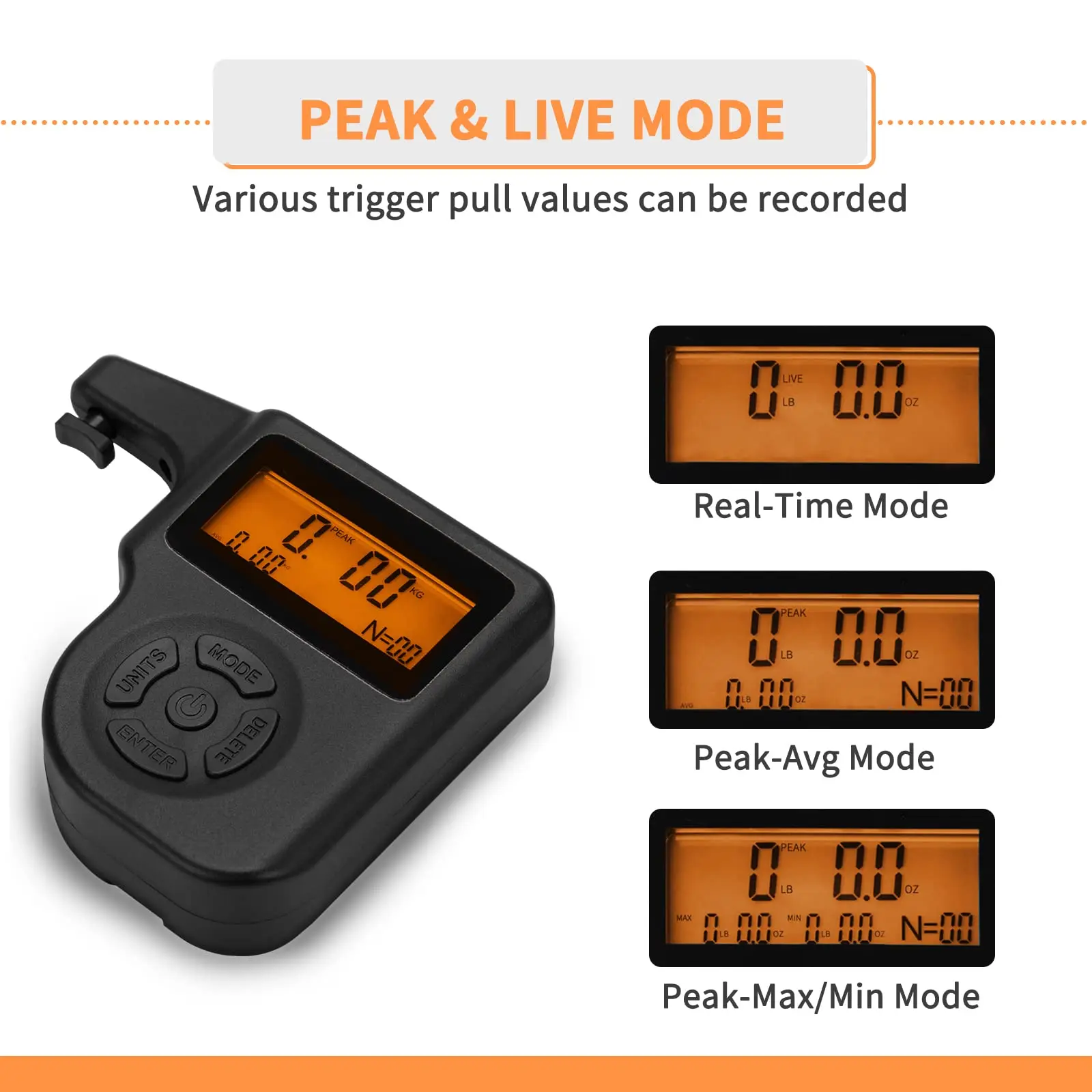 Professional Digital Trigger Pull Gauge 0-12 Lbs Scale 1 Oz Increments with LCD Display for Accurate Readings Trigger Pull Gauge