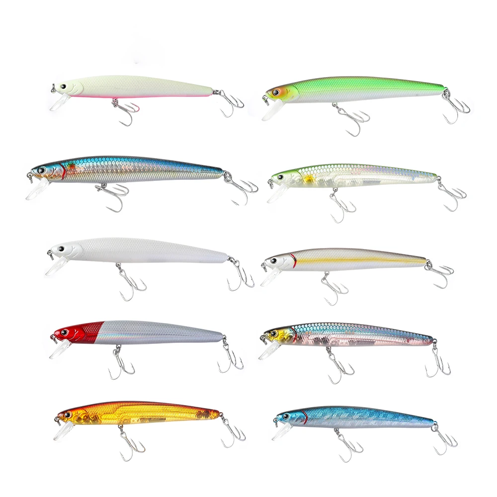 BassLegend Fishing Artificial Bait Slow Floating Minnow Flash Shallow Wobbler Jerkbait Shad Sea Bass Pike Lure 130SF 90SF